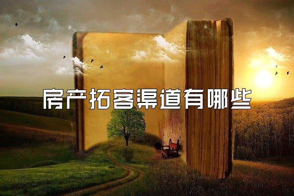 房产拓客渠道有哪些