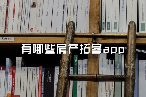 有哪些房产拓客app