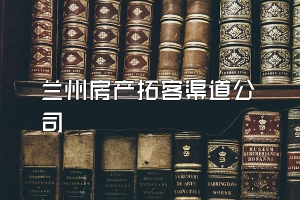 兰州房产拓客渠道公司