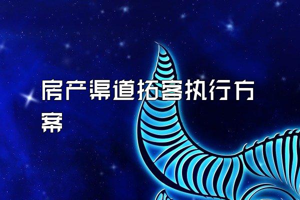 房产渠道拓客执行方案
