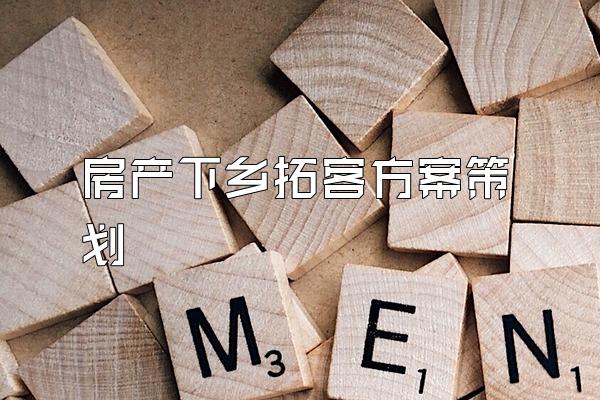 房产下乡拓客方案策划