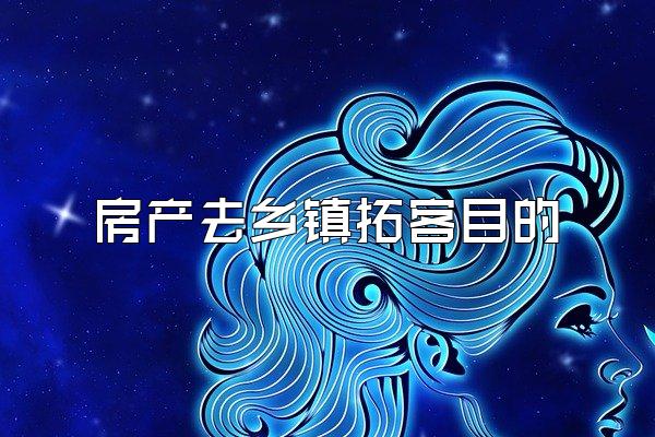 房产去乡镇拓客目的