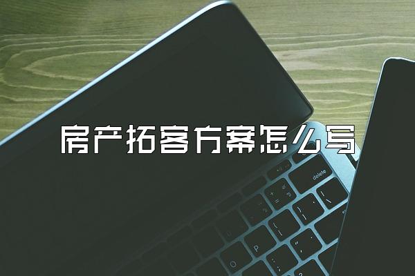 房产拓客方案怎么写