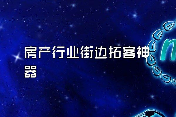房产行业街边拓客神器