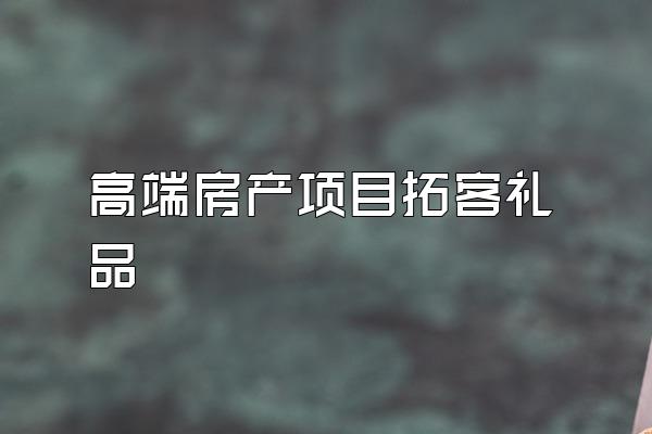 高端房产项目拓客礼品