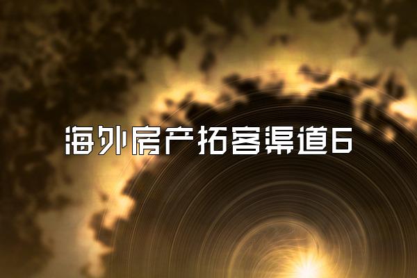 海外房产拓客渠道6