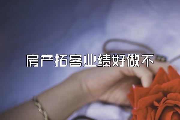 房产拓客业绩好做不