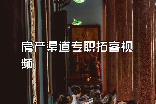 房产渠道专职拓客视频