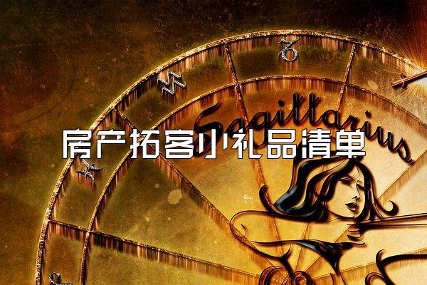 房产拓客小礼品清单