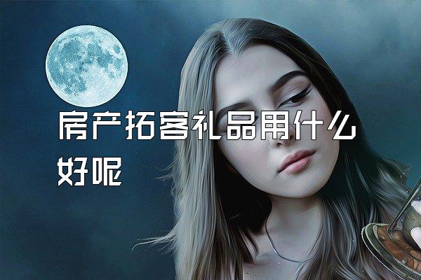 房产拓客礼品用什么好呢