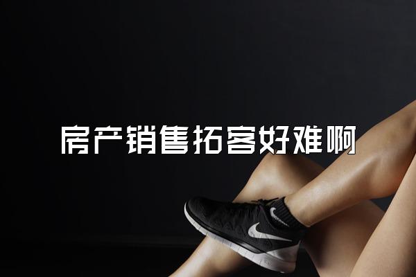 房产销售拓客好难啊