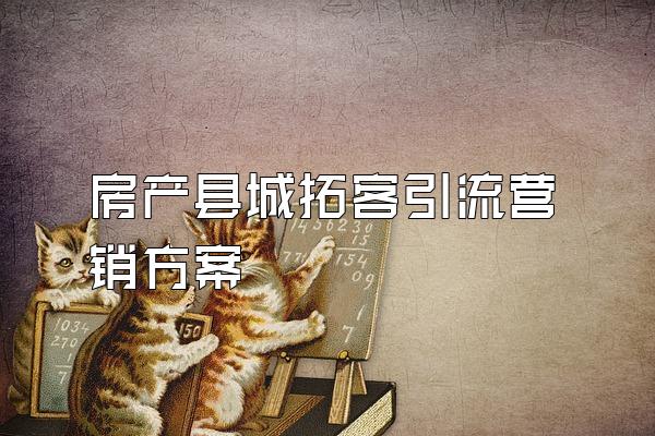 房产县城拓客引流营销方案