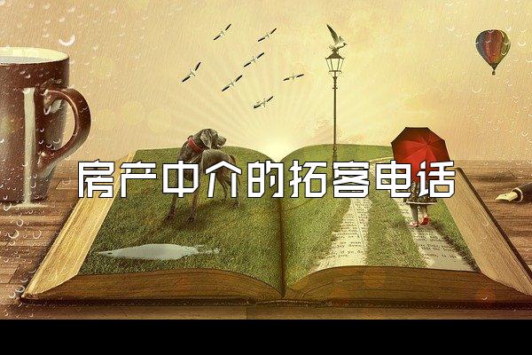 房产中介的拓客电话