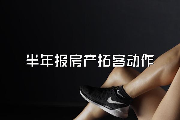 半年报房产拓客动作