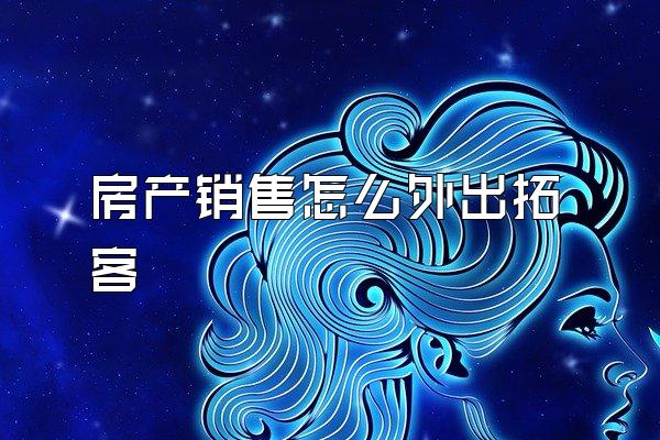 房产销售怎么外出拓客