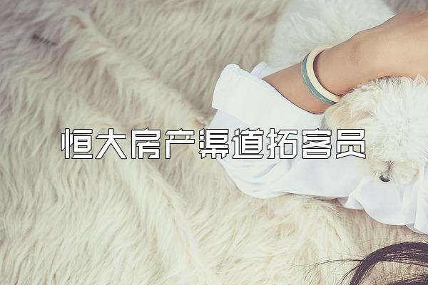 恒大房产渠道拓客员
