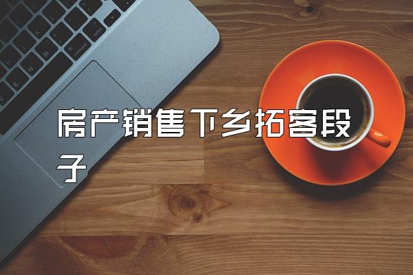 房产销售下乡拓客段子