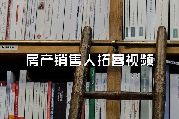 房产销售人拓客视频