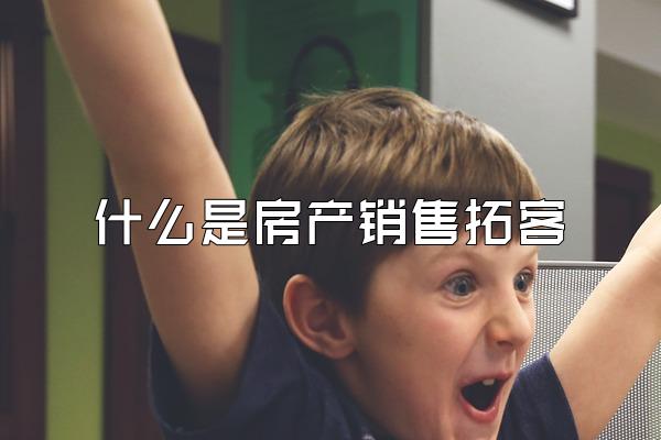 什么是房产销售拓客