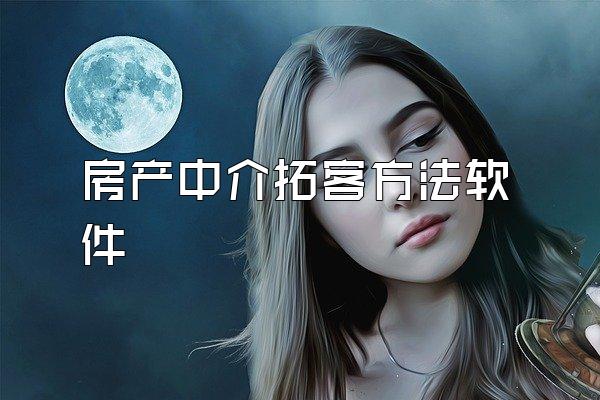 房产中介拓客方法软件