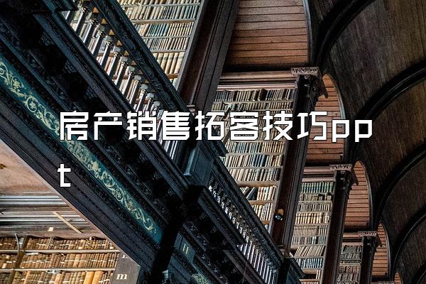 房产销售拓客技巧ppt