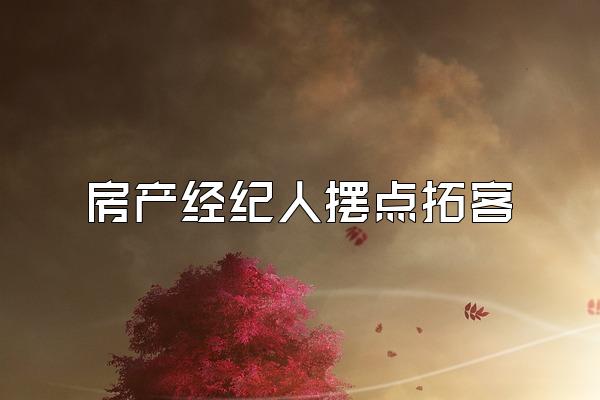 房产经纪人摆点拓客