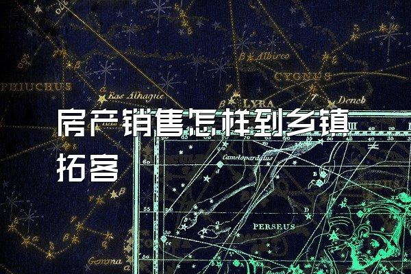 房产销售怎样到乡镇拓客